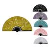 10-дюймовый веер для выступлений, сверхлегкий, портативный, декоративный ручной веер для женщин, складной блестящий ручной веер для рейва, идеальный для косплея