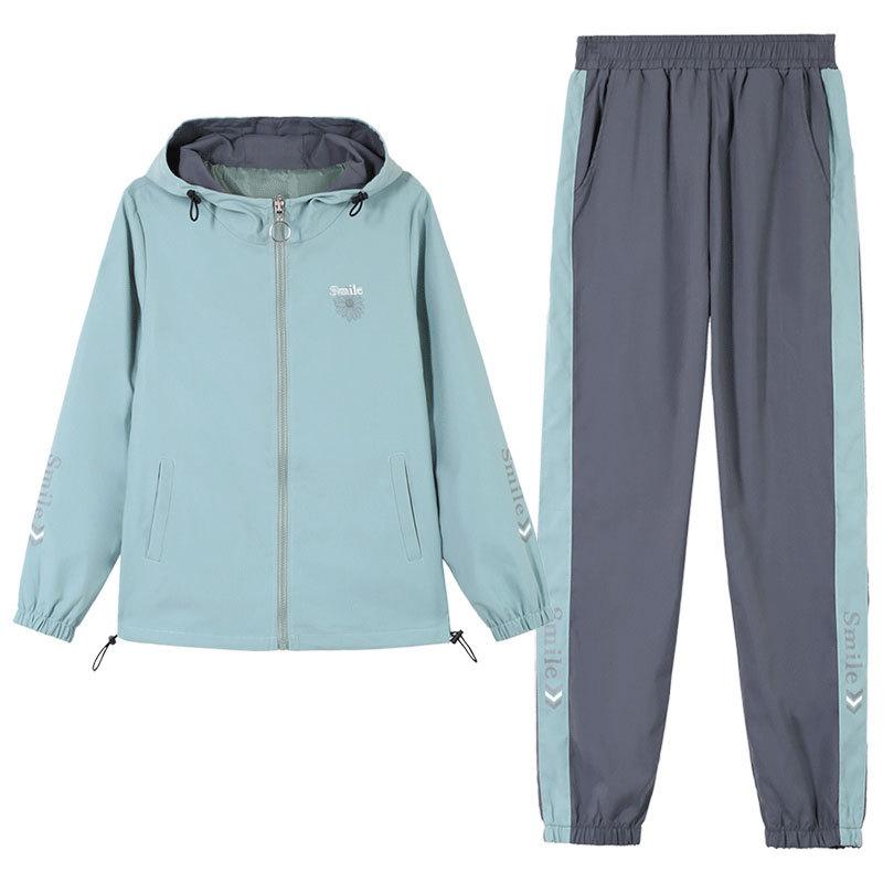 Осенне-зимний повседневный спортивный костюм для женщин, Осенний стиль, Комплект женской одежды для бега для женщин, Комплект из двух предметов