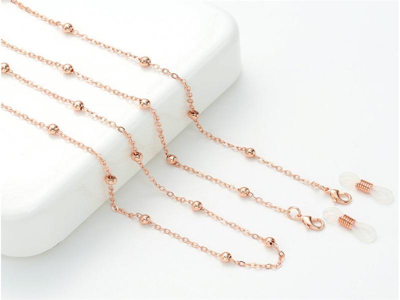 Женское ожерелье для очков из бисера и металла высокого класса - Простой шнурок для очков против скольжения