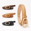 New Women's Belt Fashionable Versatile Candy Color Decorative Jeans Belt for Women Korean Style Oval Pin Buckle Thin Belt