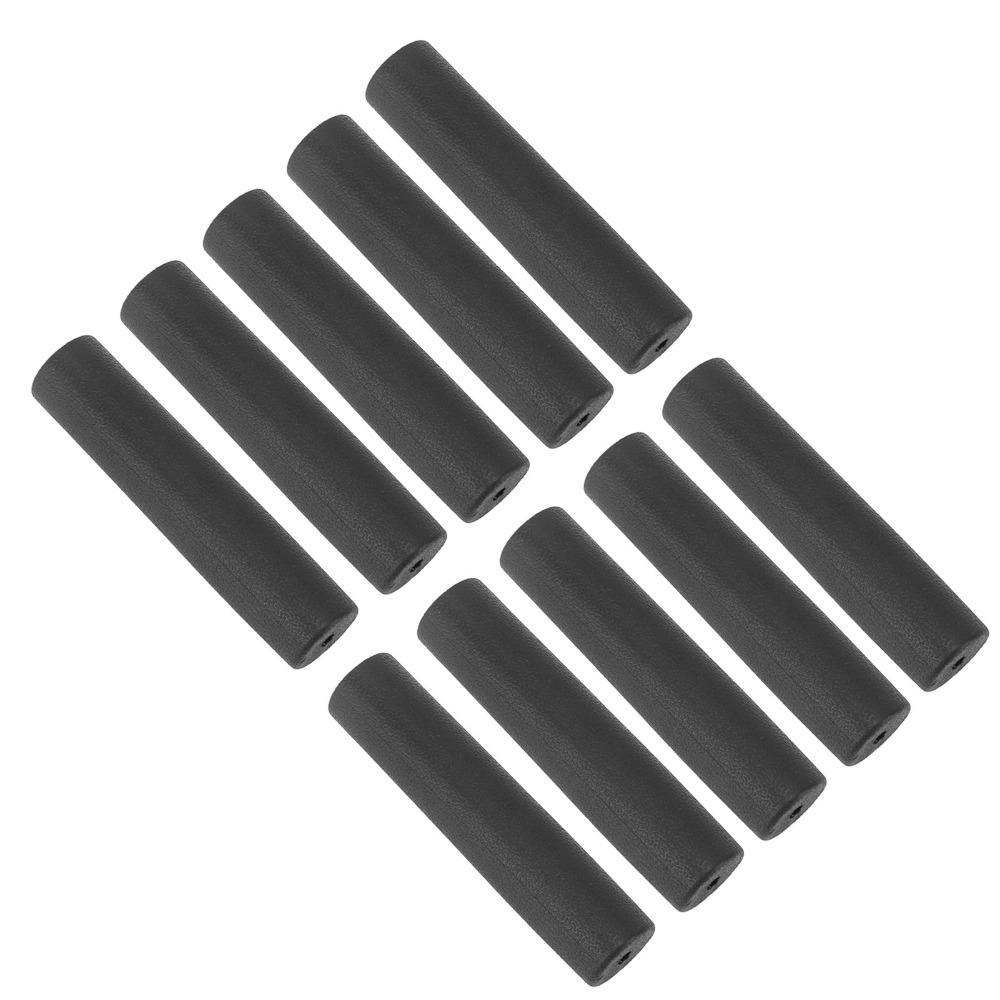 10pcs Rubber Handle Grip Covers Black Grip Tubes Portable Protective Case  Straight Handles