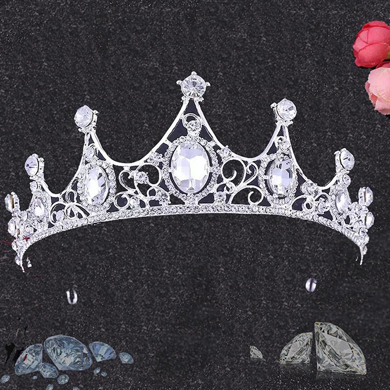 Bridal Headwear Gold-Colour Women'S Full Of Classical Temperament Wedding Crown Girl Birthday Dazzling Tiaras