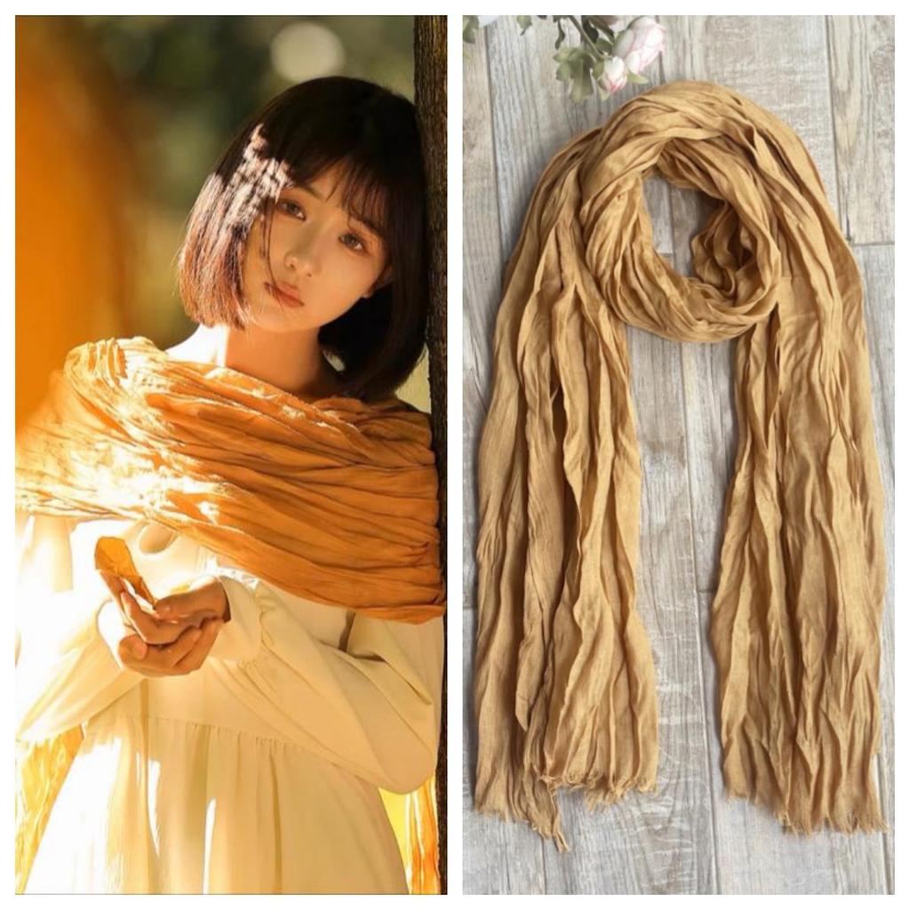 Wasteland Desert Travel Cotton-Linen Scarf: Women's Silk Sunscreen Shawl & Headscarf