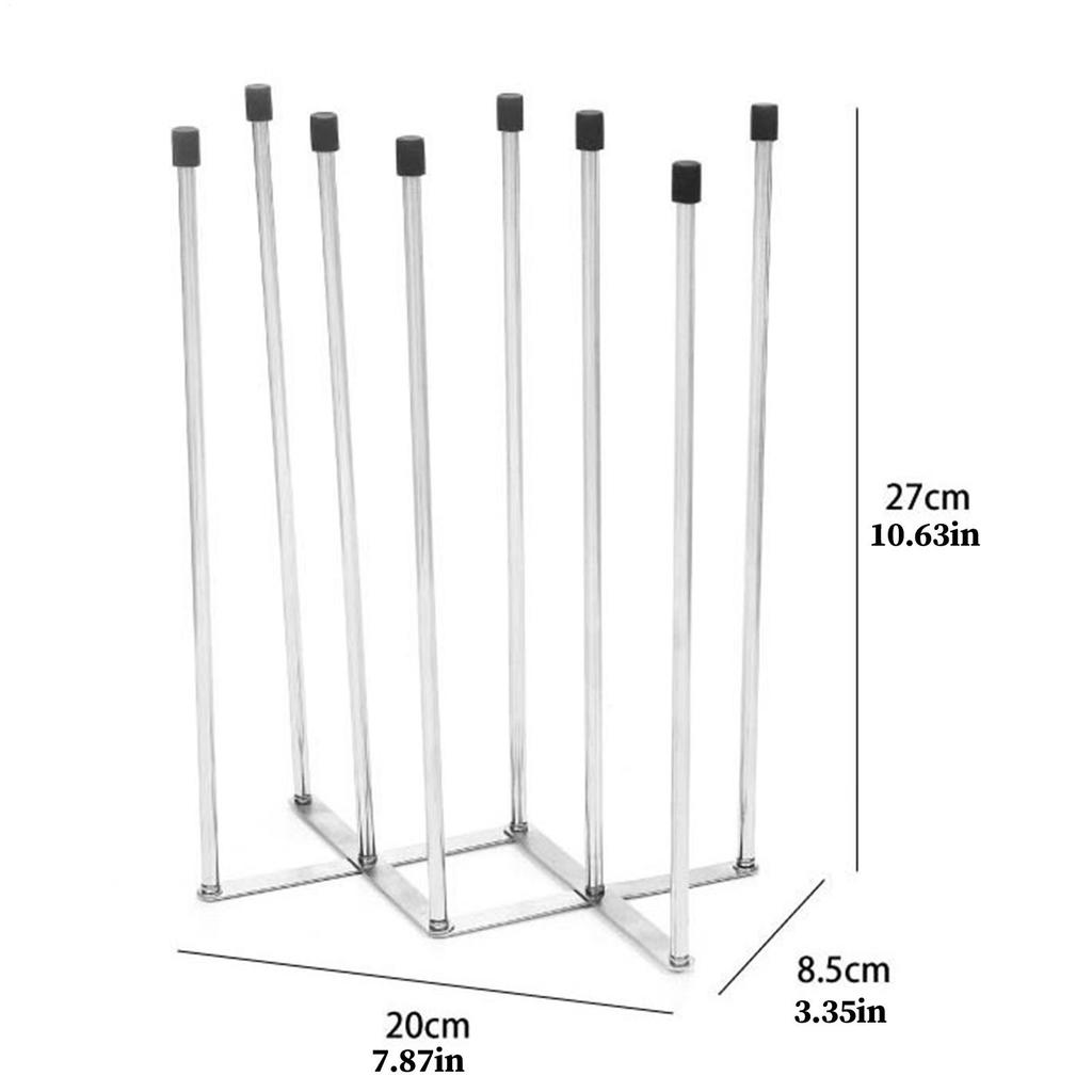 Baby Bottle Drying Rack Stainless Steel Reusable Kitchen Countertop Organizer Baby Bottle Dry Rack For Glass Mugs Wine Decanter