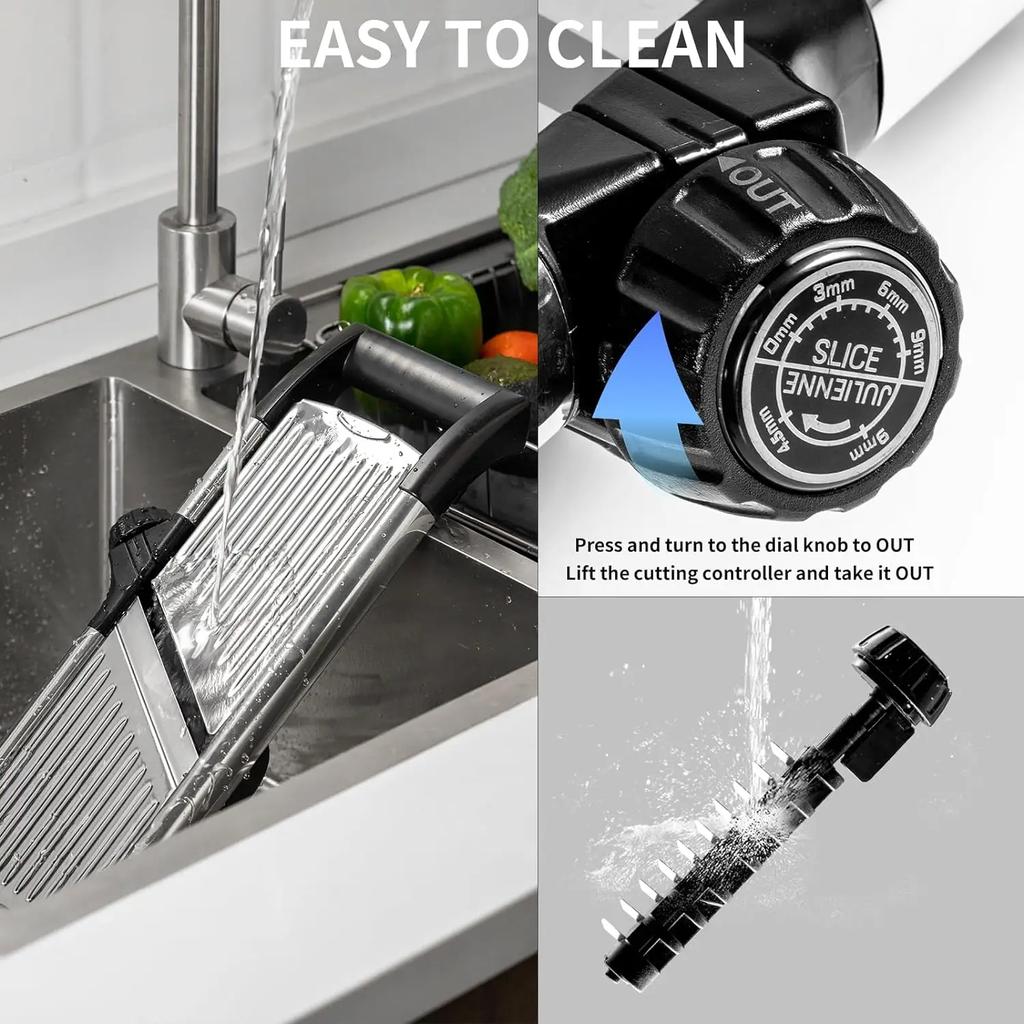 Измельчитель овощей-мандолина, регулируемый измельчитель овощей-мандолина для кухни, измельчитель овощей-мандолина из нержавеющей стали для картофеля/помидоров