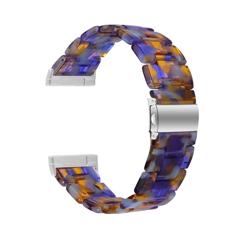 Resin Band for Fitbit Versa 4/Sense 2,20mm Lightweight Watch Strap Bracelet with Stainless Steel Buckle