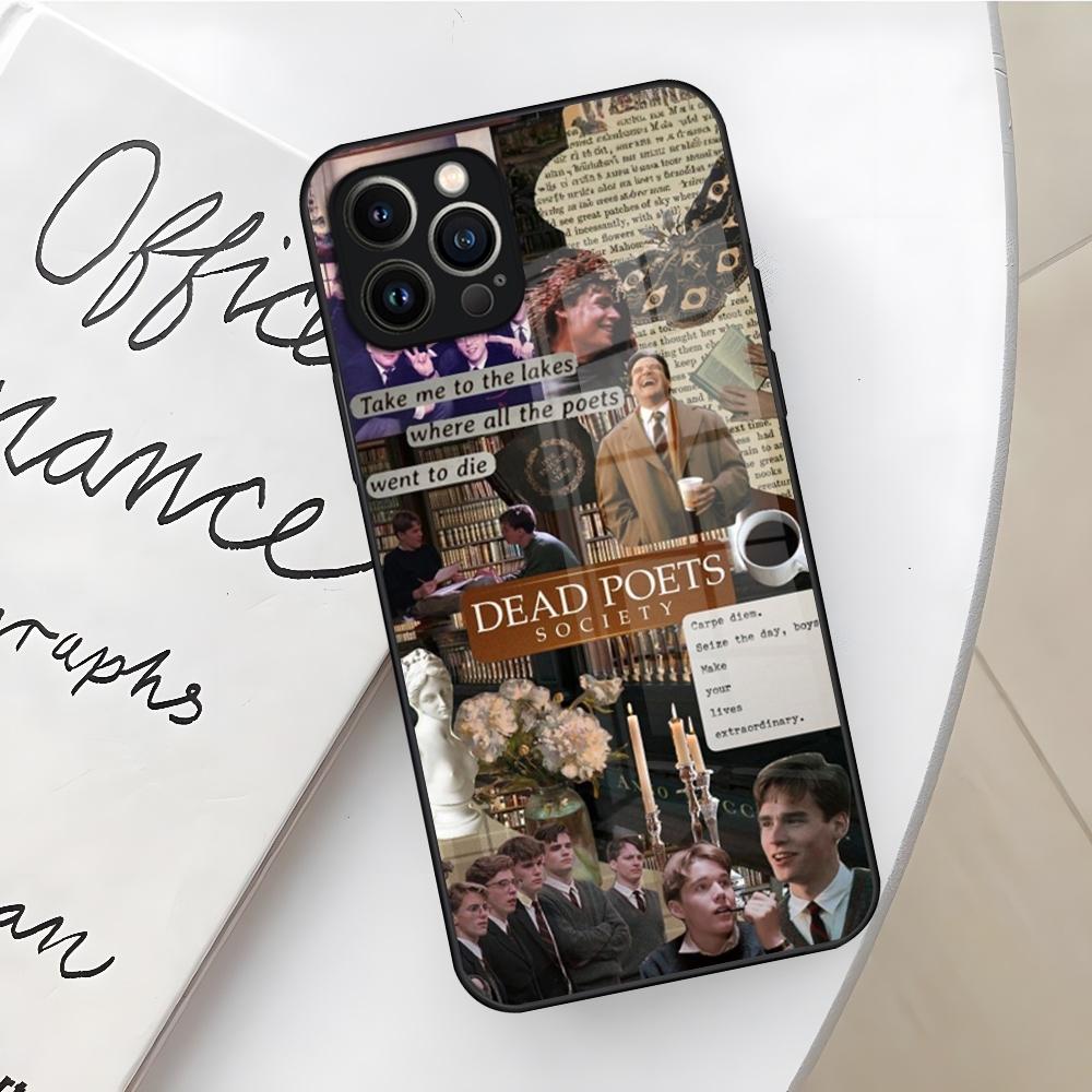 Чехол для телефона «Общество мертвых поэтов» для Iphone 16 15 14 12 11 13 Pro Max Mini X Xr Xs Se 8 Puls стеклянная крышка