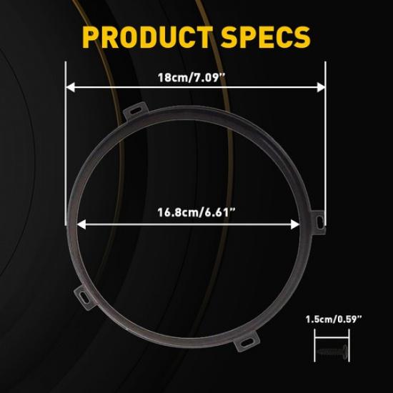 7-дюймовое кольцо крепежного кронштейна фары круглое для Jeep Wrangler JK JKU 07-18 EOA