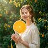 Cartoon Fruit Fruit Fan Multicolor Circular Fan Creative Handheld Fan  Summer Season