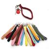 Handwoven Flat Knot Lanyard Keychain Bracelet - DIY Handmade Business Gift Pendant