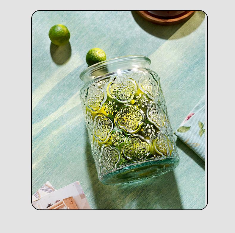 Стеклянная герметичная банка для хранения закусок, сухофруктов, чая, сахара и зерновых