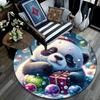 1pc Soft, Absorbent & Non Slip Sleeping panda Round Rug Soft Circle Rug for Living Room & Bedroom Decor, Chair Mats, and Unforgettable Home