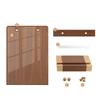 A4/A5 Walnut Wood Menu Clipboard Non-slip Base Detachable Table Sign Holder Horizontal/Vertical Menu Flyer Paper Stand Hotel