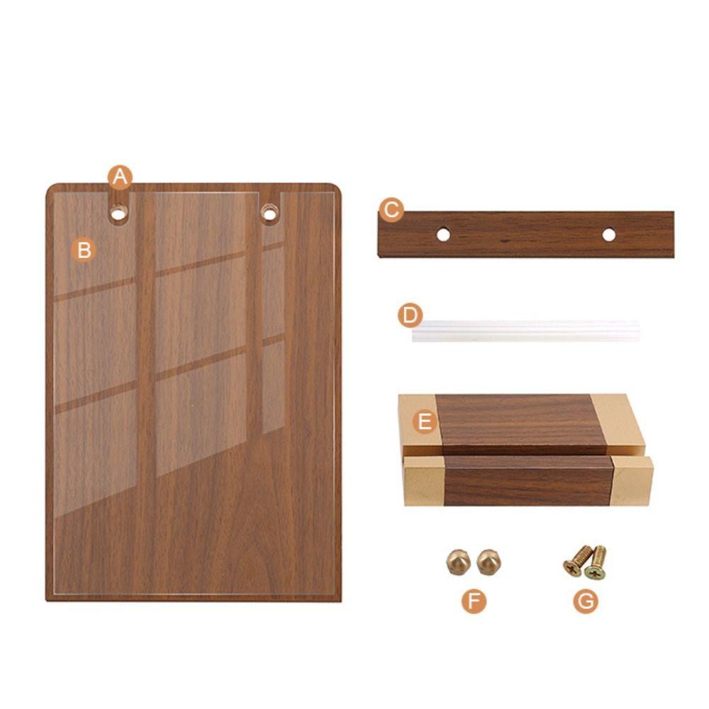 A4/A5 Walnut Wood Menu Clipboard Non-slip Base Detachable Table Sign Holder Horizontal/Vertical Menu Flyer Paper Stand Hotel
