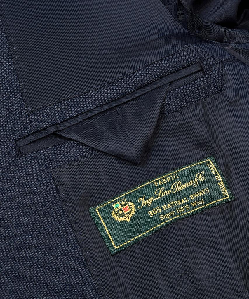 Man On The Boon Notched Lapel Wool Suit Jacket_Navy 4714351002
