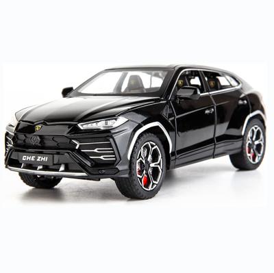 Совместимо для 1:24 модель автомобиля Lamborghini Urus, литая под давлением машинка с откатным механизмом, игрушечная машина, двери открываются, свет и звук, игрушки для мальчиков, подарки для детей и взрослых