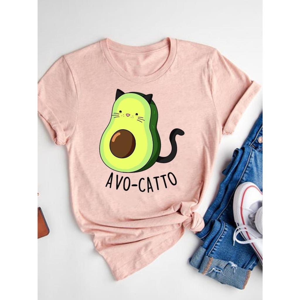 Watercolor Love Heart Sweet Fashion Short Sleeve Print T Shirt Tee Basic Clothing Summer Top Graphic T-shirt Women Clothes