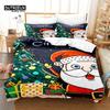 Christmas Digital Printing Bedding Set Christmas Santa Duvet Cover Set 3D Bedding Linen Queen Size Fashion Design