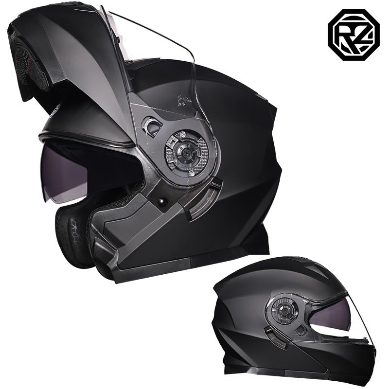 Мотоциклетный шлем ORZ-162, модульный откидной шлем-фулфейс, шлем для бездорожья на дальние расстояния со встроенной солнцезащитной шторкой