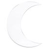 Moon Shape Mirror Wall Sticker Acrylic Decorative Background Decal for Home Office CorridorSilver