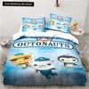 Новый 3D мультфильм Октонавты 2/3 шт комплект постельного белья спальня односпальная двуспальная кровать размера «king size» пододеяльник и наволочка подарок на день рождения ребенка