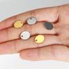 20pcs 8-15mm Round Gold Stainless Steel Stamping Blank Dog Tags Pendants DIY Bracelet Charm Jewelry Finding Customize Wholesale