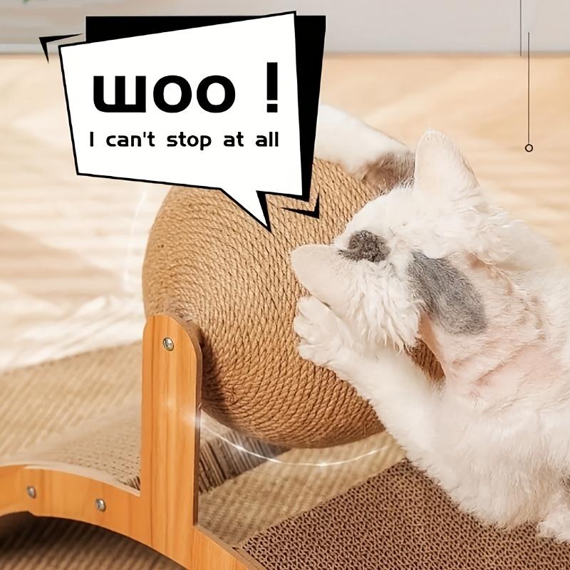 Когтеточка 2-в-1 с подвесной игрушкой-шариком - Сверхвысокий столб-когтеточка с ограждением для заточки когтей, Сверхпрочная когтеточка-пад для крупных кошек