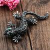 Vintage Rhinestone Lizard Brooch Suit Sweater Pin Gecko Animal Alloy Brooch Dress Up