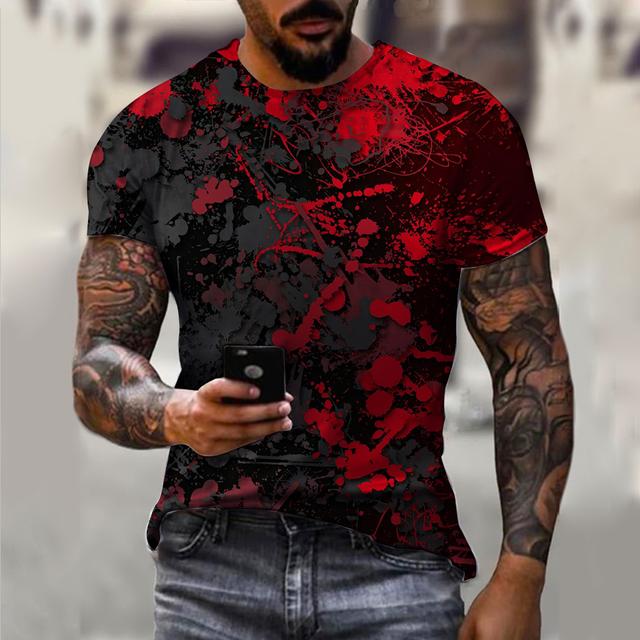 Полосатая футболка для мужчин, одежда большого размера, мужские футболки с рисунком, летние повседневные топы с 3D принтом и короткими рукавами, модные топы