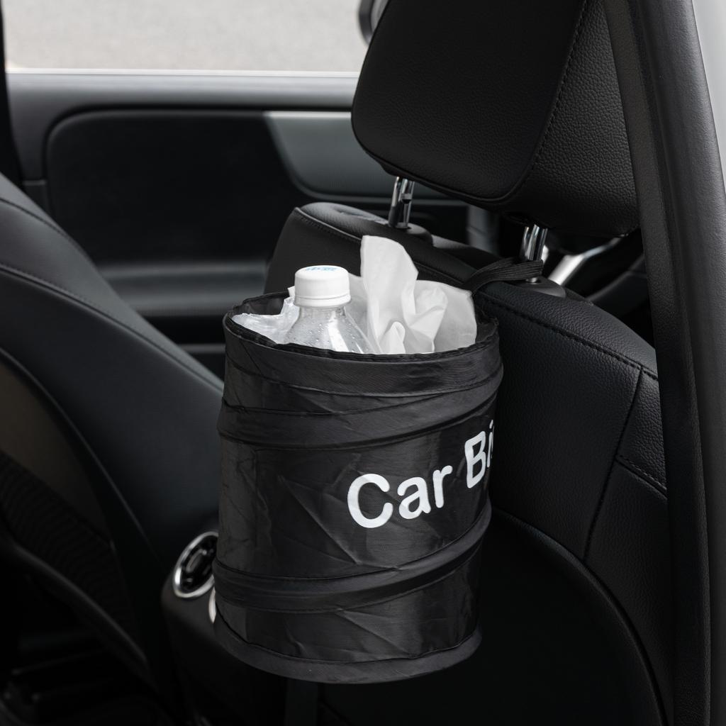 Collapsible Black Car Trash Can Pack Trash Bag Rubbish Waste Bin for Little Leak Proof Car Cooler Bag Garbage Bag