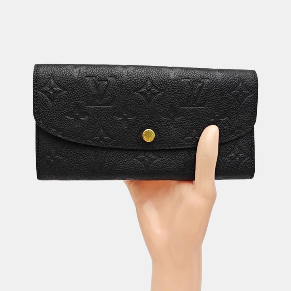 [Pre-Owned] Louis Vuitton Emilie Wallet 'Black Monogram Embossed Empreinte Cowhide Leather' - Very Good #26SP7N
