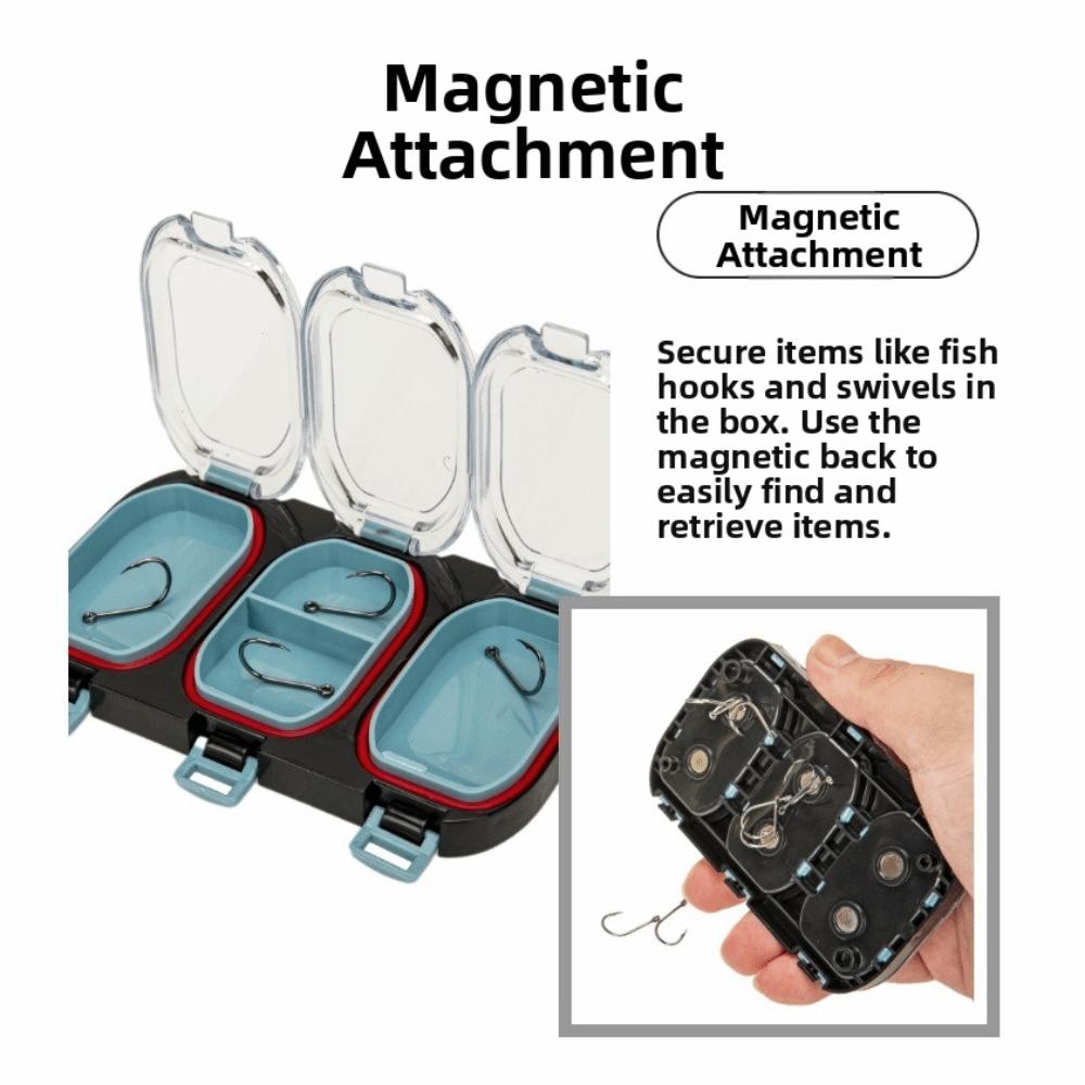 Magnetic Bait Storage Box Easy To Carry Fishing Gear Organizer Gear Fishing Hooks Box  Fishing