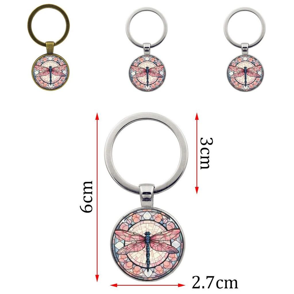 Attractive Vintage Dragonfly Keychain Modern Gift For Men Sleek Zinc Alloy Keyring Perfect For Everyday