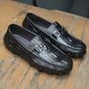 Мужские кожаные мокасины, повседневная обувь без шнуровки, лоферы, обувь для вождения