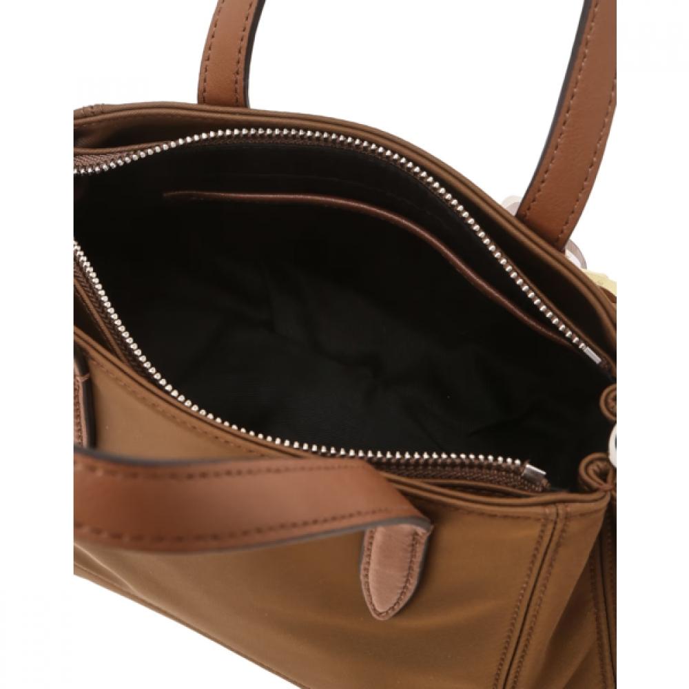 Daks Misty Flower Brown Flower Charm Nylon Tote Bag Dcba6f535w2