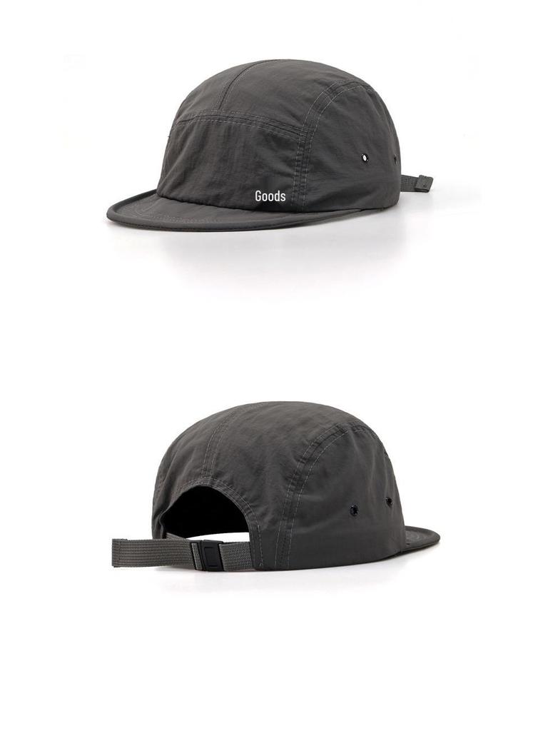 Трендовая унисекс бейсболка в японском стиле с коротким вышитым козырьком - Мягкий козырек, быстросохнущая, пятипанельная уличная шляпа