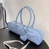 New Fashion Zipper Handbag High Quality Versatile Stick Bag 3 Color Patent Leather Luxury Casual Large Capacity Shoulder Bag