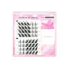 Накладные ресницы Silk Fox Eye: Черный стебель, наклонный дизайн, толстая одиночная гроздь, самопривитый сорт.