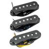 Звукосниматели Musiclily Pro Staggered Alnico 5 для электрогитары Strat, синглы, черные для ST-60SE (Шея/Средний/Мост) Гитары, (Набор 3)
