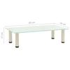 TV Stand 60 x 35 x 17 cm Satin Finished Tempered Glass