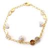 Les Trésors De Lily [D7984] - Gold Plated Bracelet 'Romantic Walk'