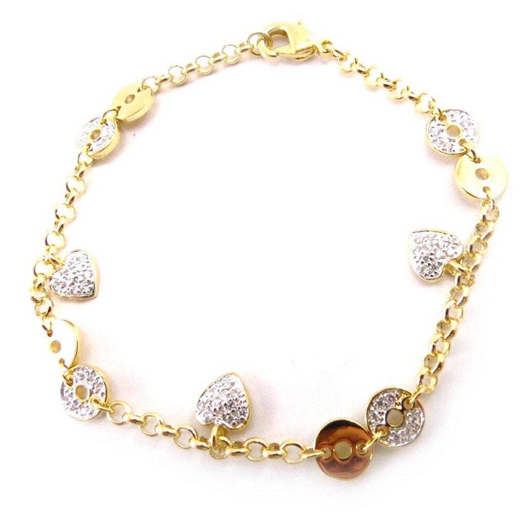 Les Trésors De Lily [D7984] - Gold Plated Bracelet 'Romantic Walk'