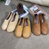Женские туфли из натуральной кожи, одинарные, на мягкой подошве и с мягким верхом, удобные туфли на плоской подошве, женская обувь в ретро-стиле