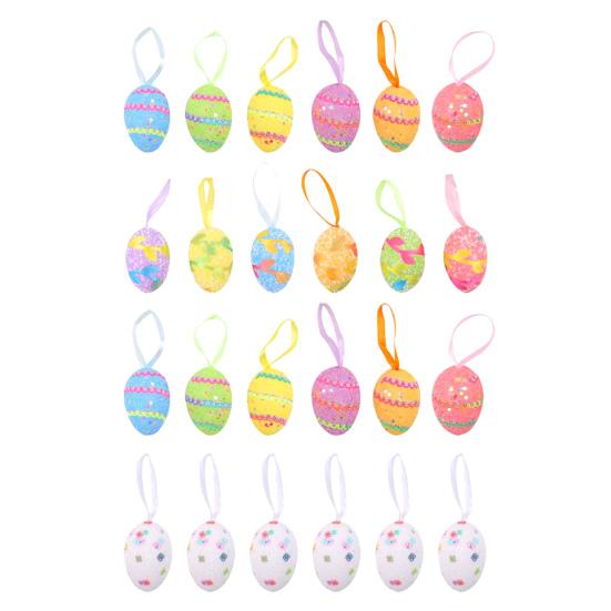 Yousheng 6 шт. пасхальных украшений для яиц, пасхальные красочные подвесные яйца из пенопласта, украшение для весеннего домашнего декора для вечеринки