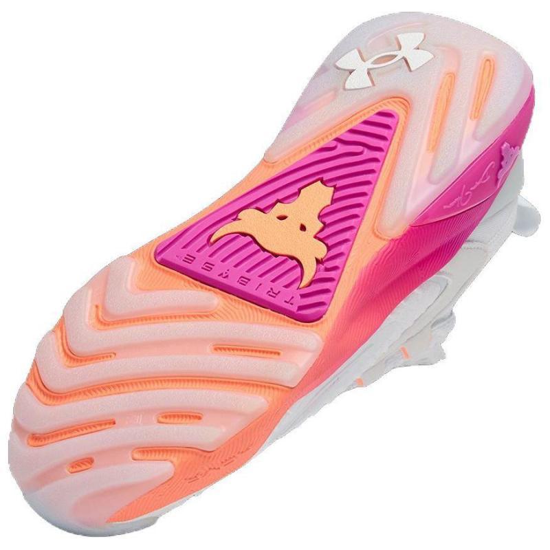 Under Armour Project Rock 7 Slip Resistant Abrasion Resistant Low top Training Shoes Women's White Pink Sneakers 3027601-101