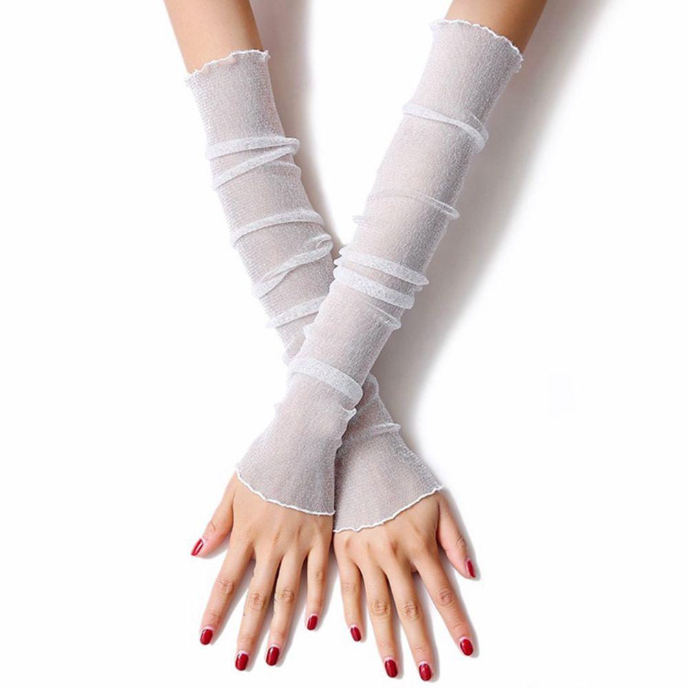 Sport Long-sleeved Glove Sunscreen Mesh Lace Arm Warmers Ice Silk Sleeves Sun Protection Cover