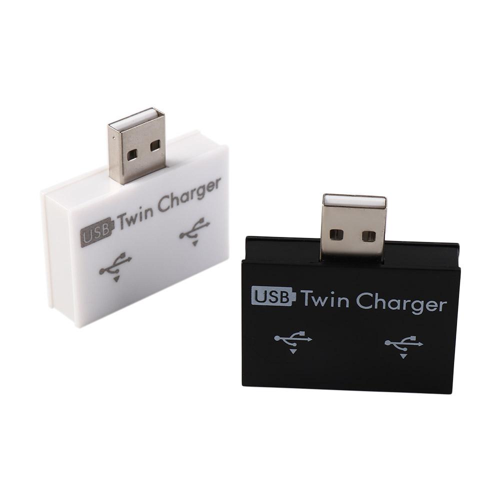 Док-станция Хаб Разветвитель Адаптер Конвертер USB 2.0 Зарядный Хаб Удлинитель USB-зарядки 1 Штекер на 2 Порта Розетки USB2.0 Разветвитель Зарядки