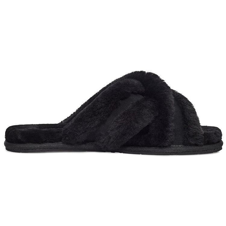 UGG Теплые модные тапочки Scuffita с флисовой подкладкой, женские тапочки, черные 1123572-BLK