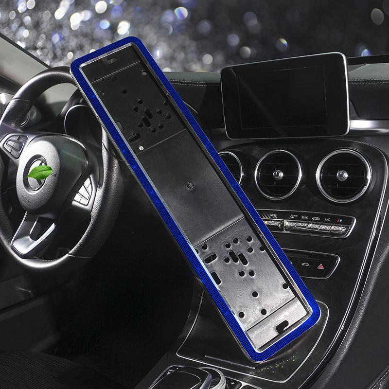 1PCS Russian Car License Plate Frame Crystal License Plate Frame Luxury Car Frame Plate Bling Car Accessories Interior for Woman