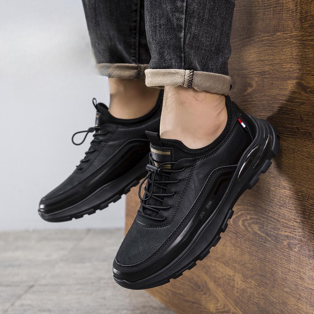 Обувь Мужская обувь Сезонные кроссовки Большие размеры Повседневная кожаная мужская флисовая дышащая